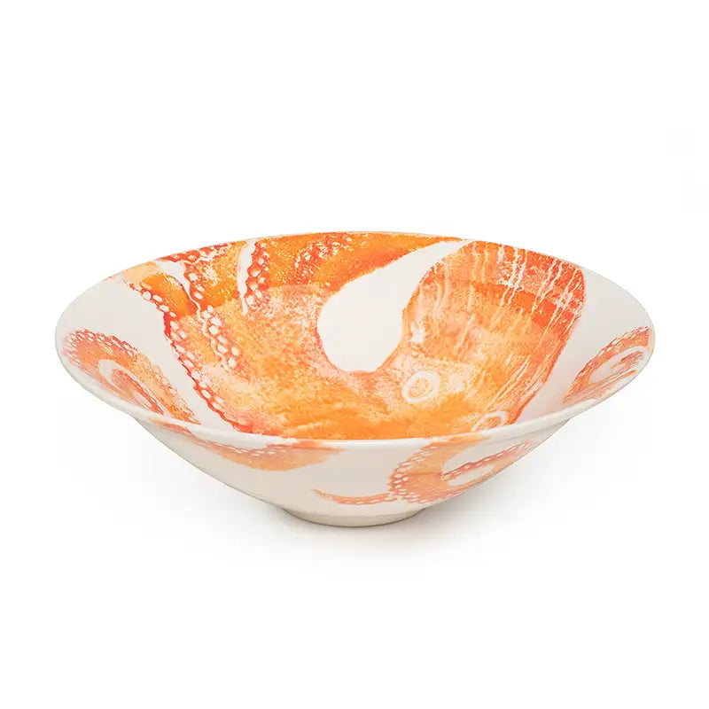 Handgemachte Salatschüssel mit Octopus Sujet von BlissHome I www.bio-vivo.ch