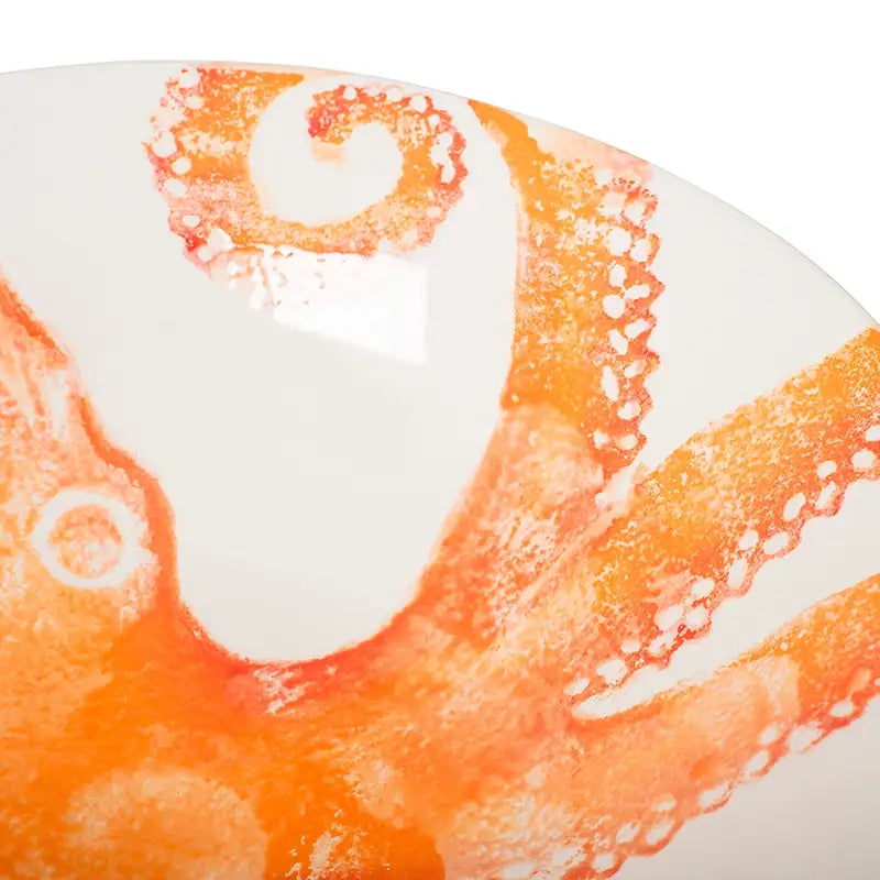 Handgemachte Salatschüssel mit Octopus Sujet von BlissHome I www.bio-vivo.ch