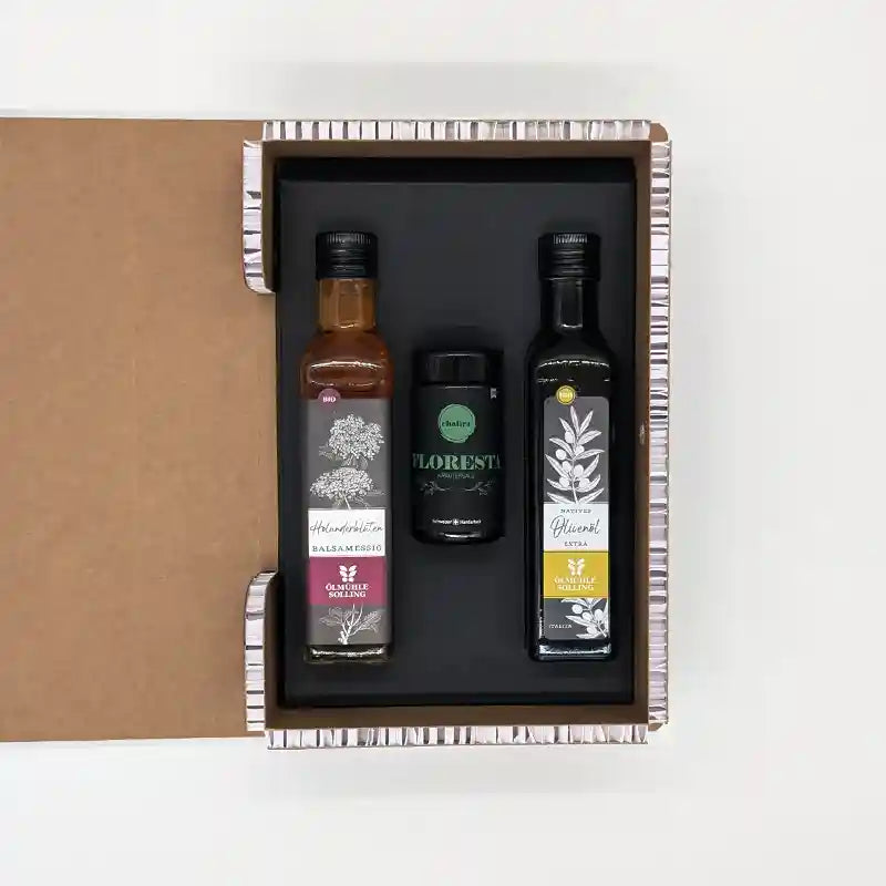 Geschenkbox No. 6 von BIO VIVO für Kundengeschenke und Mitarbeitergeschenke.