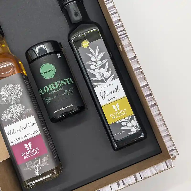 Geschenkbox No. 6 von BIO VIVO für Kundengeschenke und Mitarbeitergeschenke.