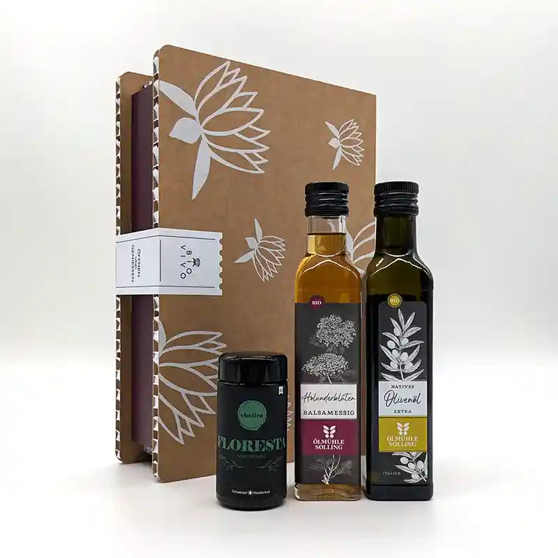 Geschenkbox No. 6 von BIO VIVO für Kundengeschenke und Mitarbeitergeschenke.