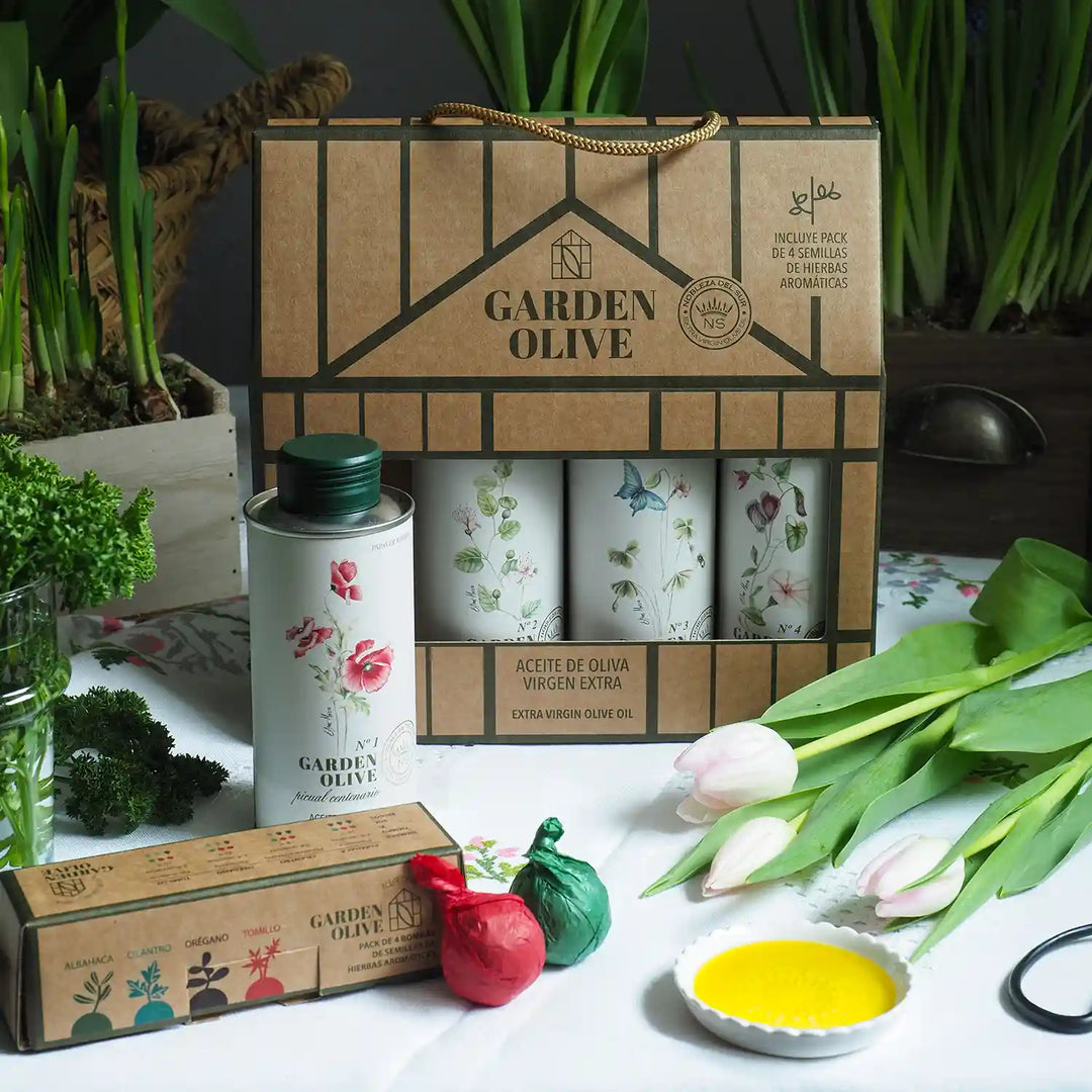 Olive Garden Geschenkset von Nobleza I Vier biologische Olivenöle I www.bio-vivo.ch