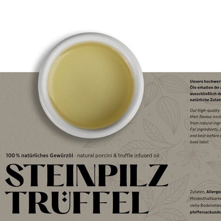 Steinpilz Trüffelöl von Pfeffersack & Söhne I www.bio-vivo.ch