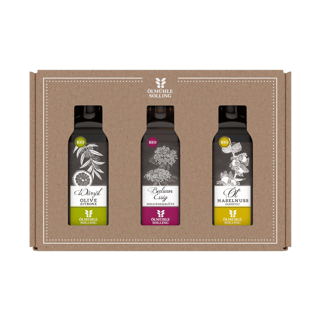 Geschenkset Essig & Öl der Ölmühle Solling I www.bio-vivo.ch