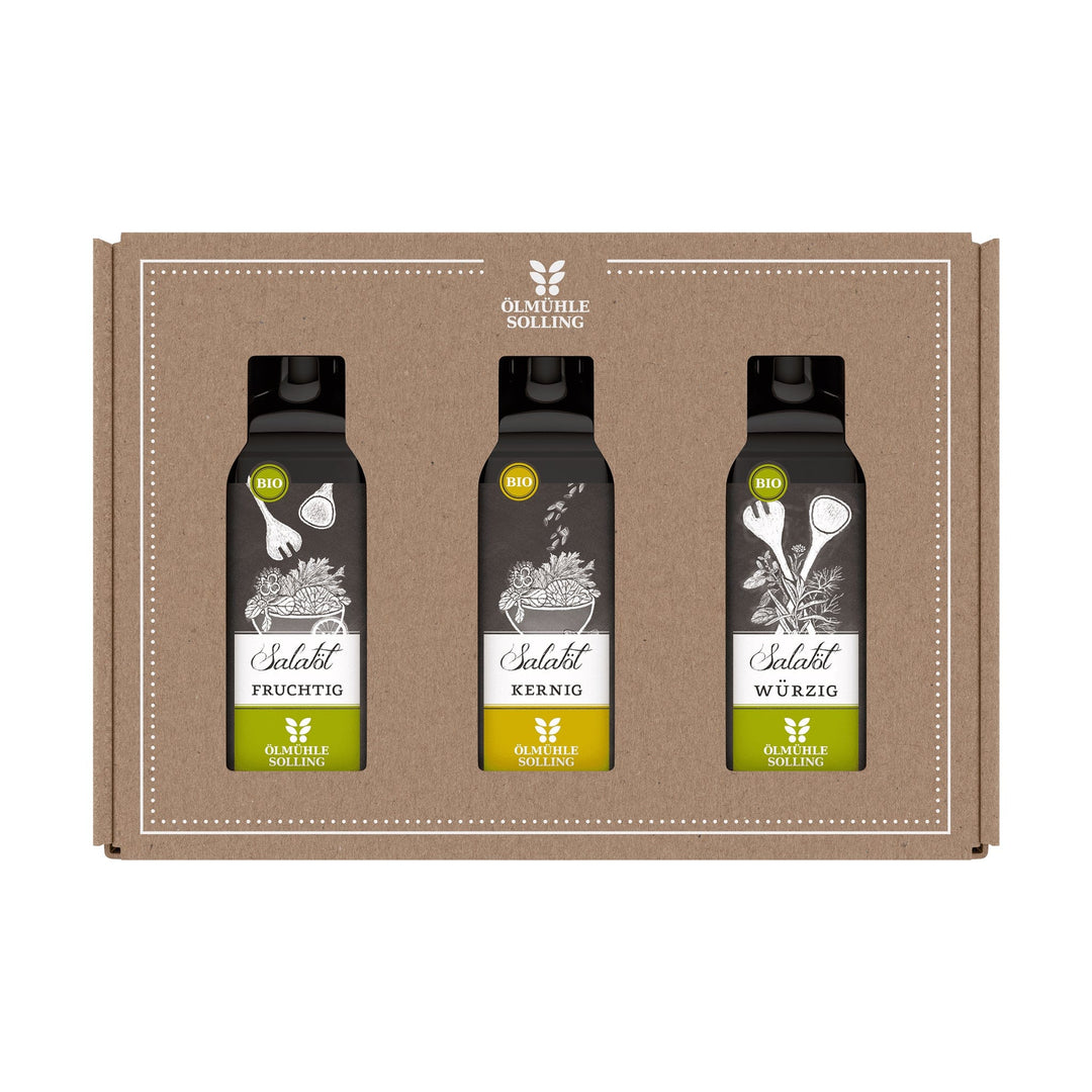 Drei Salatöle der Ölmühle Solling I www.bio-vivo.ch