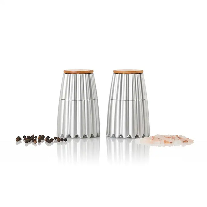 Magnetische Doppelmühle von AdHoc in silber I www.bio-vivo.ch