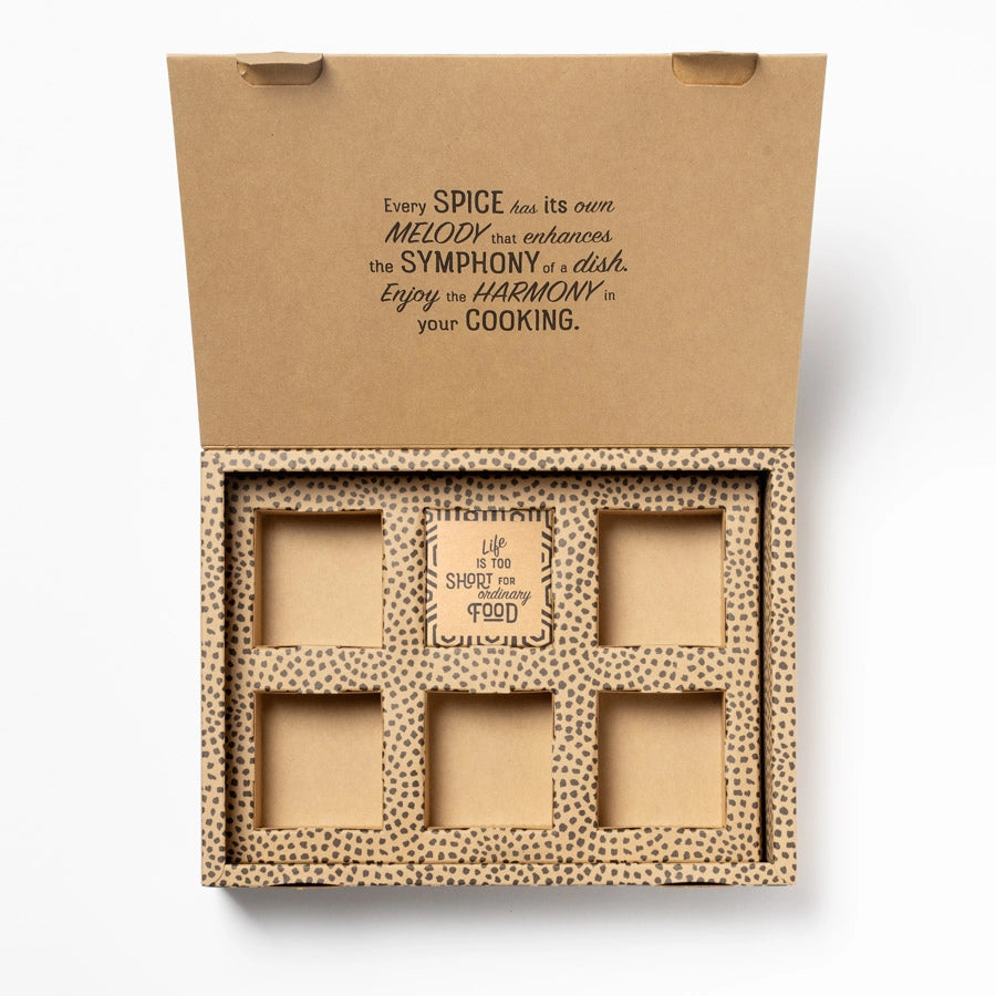 Leere Geschenkverpackung Soul Spice gross für maximal 6 Gewürze I www.bio-vivo.ch