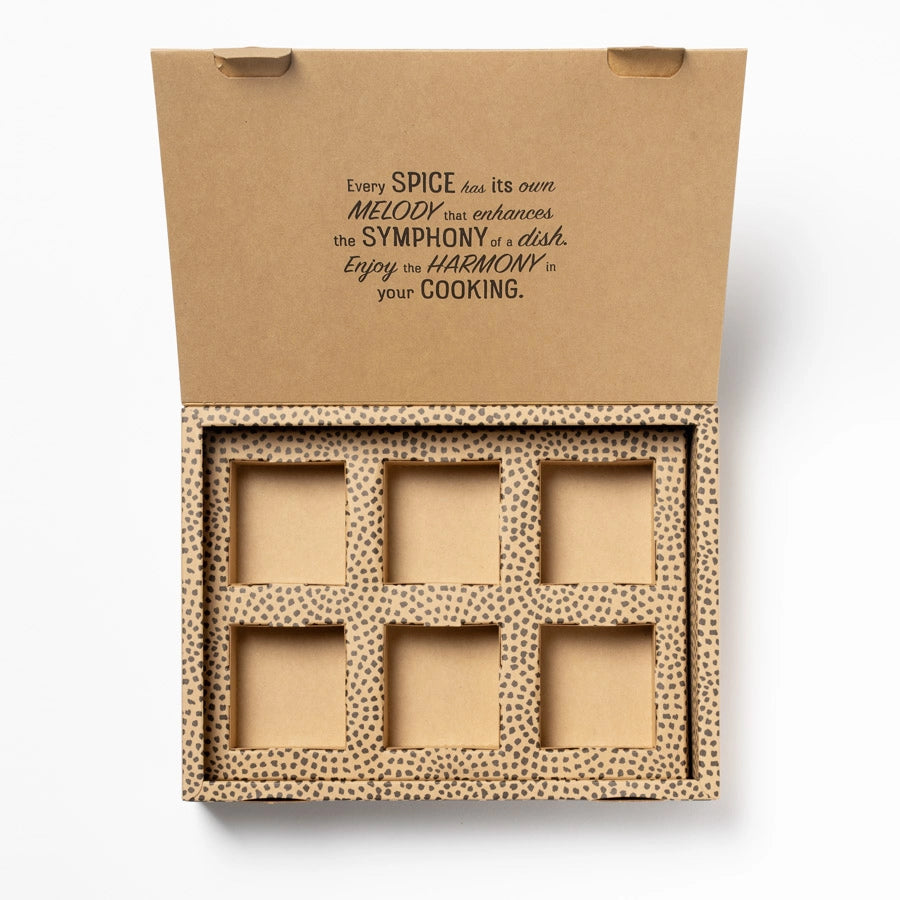 Leere Geschenkverpackung Soul Spice gross für maximal 6 Gewürze I www.bio-vivo.ch