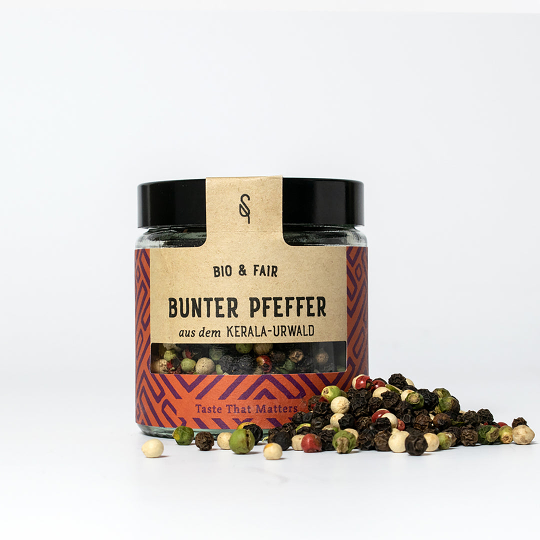 Bunter Pfeffer aus Kerala von Soul Spice I www.bio-vivo.ch