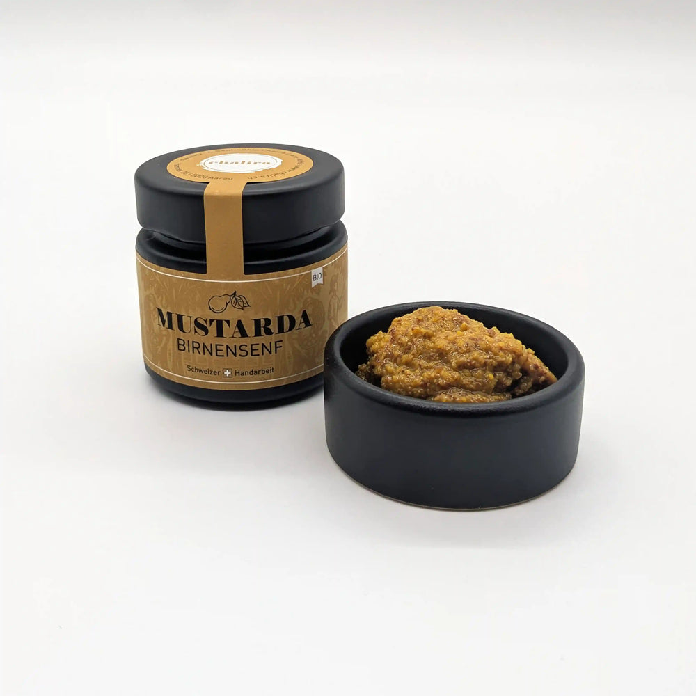 Mustarda der biologische Birnensenf von Chalira I www.bio-vivo.ch