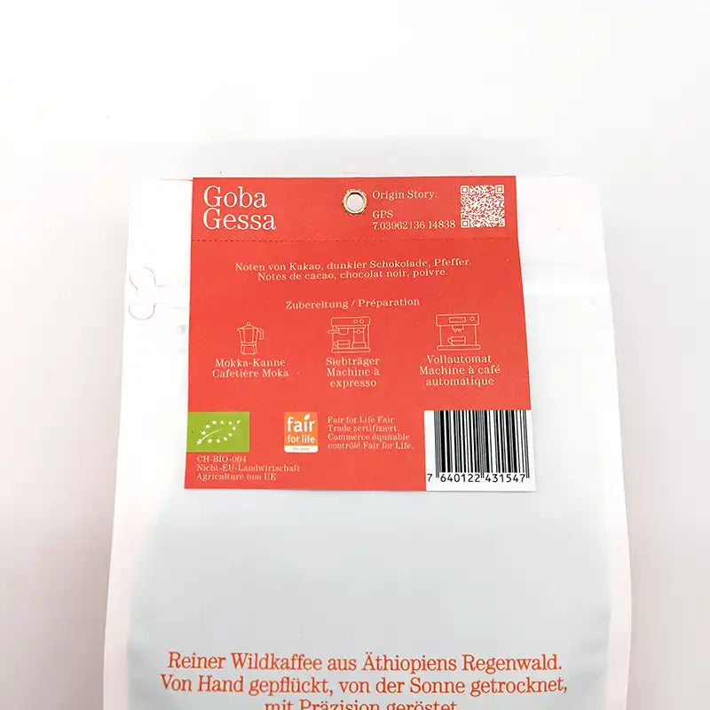 Goba Gessa äthiopischer Bio-Kaffee von Kaffa. Bestellen bei www.bio-vivo.ch