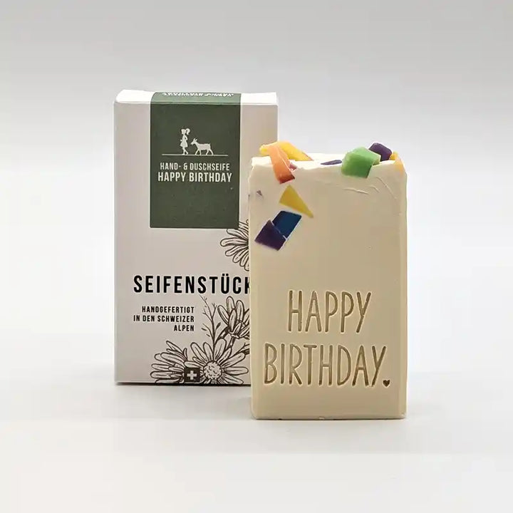 Happy Birthday I handgemachte Seife von seifenstück aus Spiez I www.bio-vivo.ch