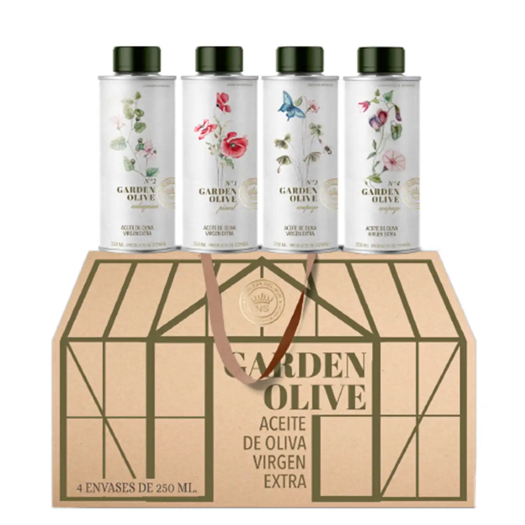 Olive Garden Geschenkset von Nobleza I Vier biologische Olivenöle I www.bio-vivo.ch