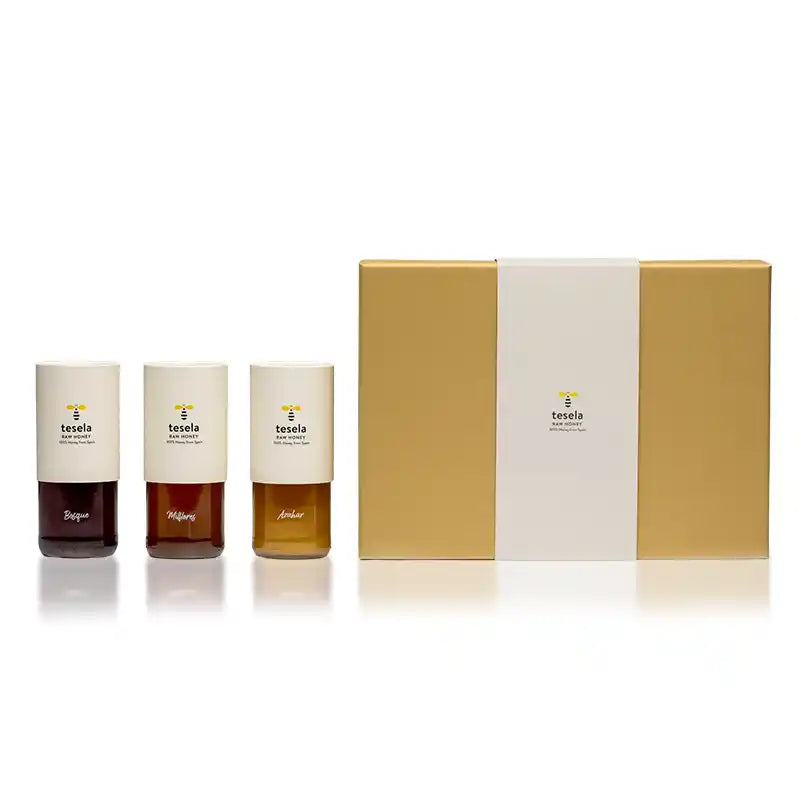 Die hochwertige Honig-Geschenkbox von Tesela I www.bio-vivo.ch